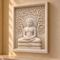 Bhagwan Mahaveer marble murti in padmasana, 48 inch