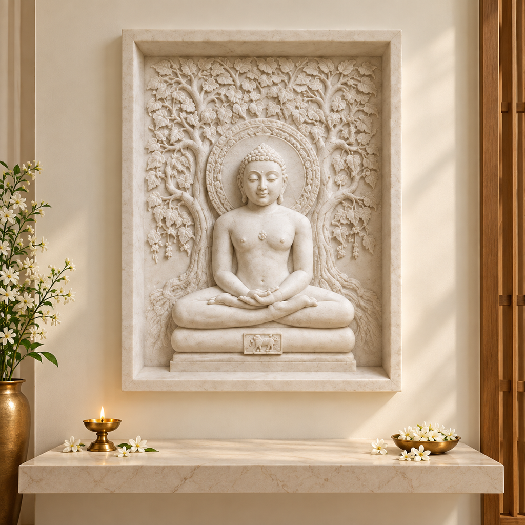 Mahaveer Swami marble idol for Jain temple or home mandir