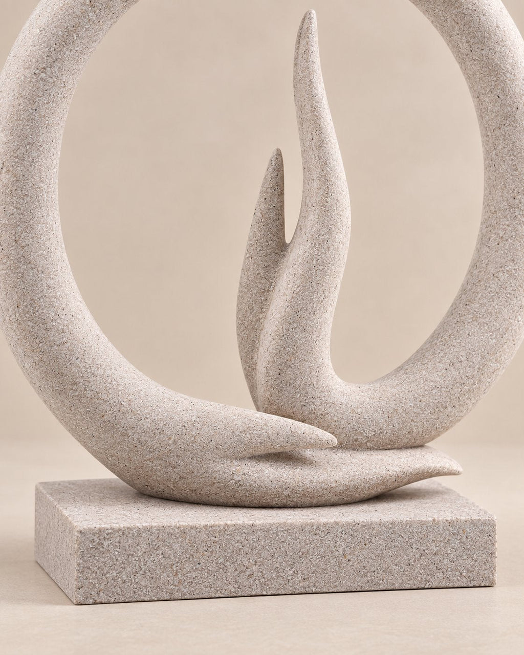 Gloss white marble tabletop sculpture