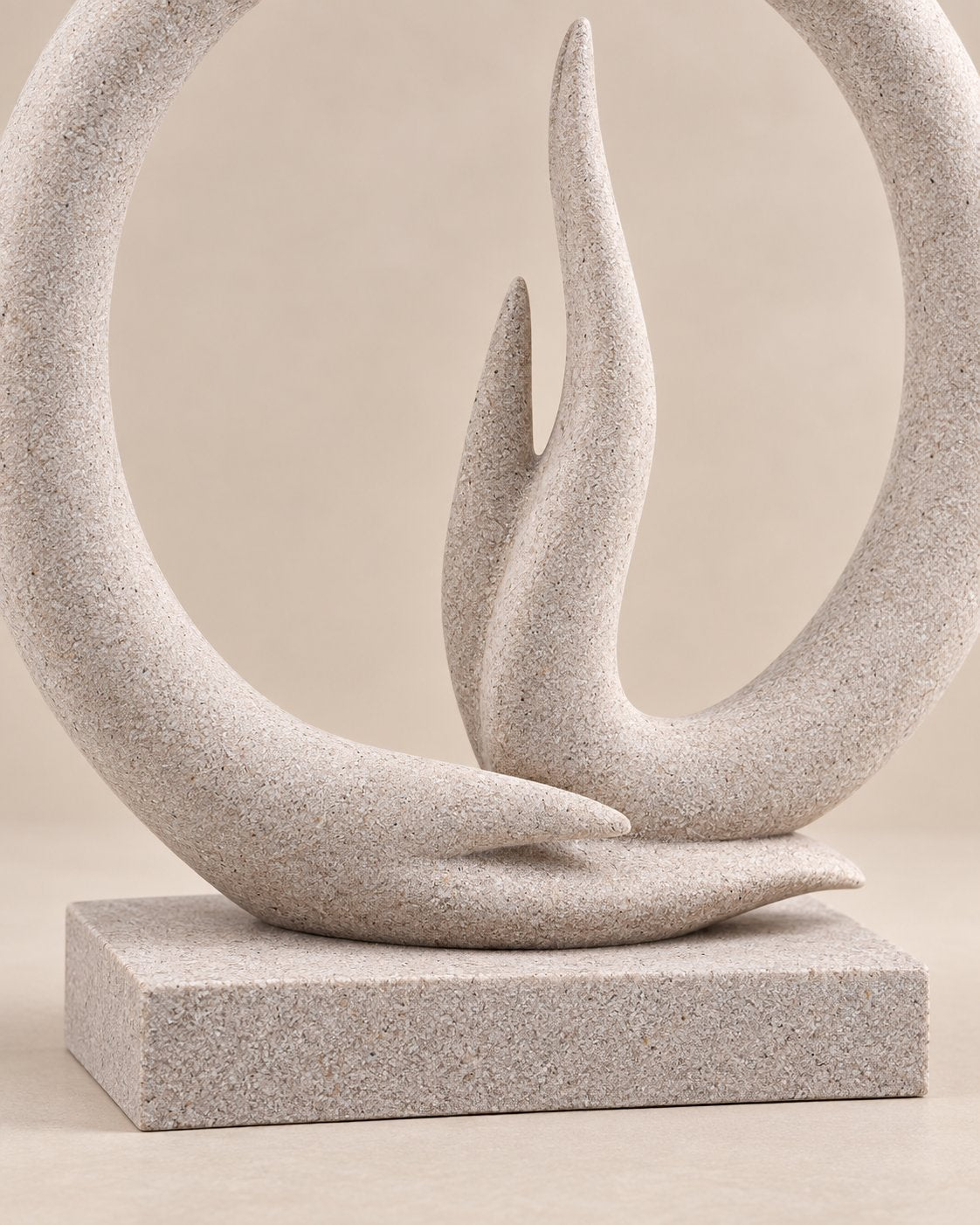 Gloss white marble tabletop sculpture